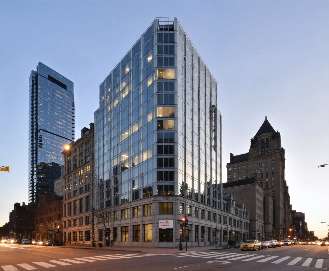 Вид на офисное здание Кодосферы в Бостоне на 125 High Street